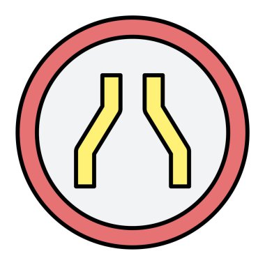 Yol simgesi, vektör illüstrasyonu