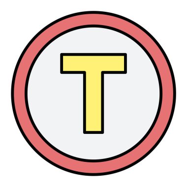 Yol simgesi, vektör illüstrasyonu