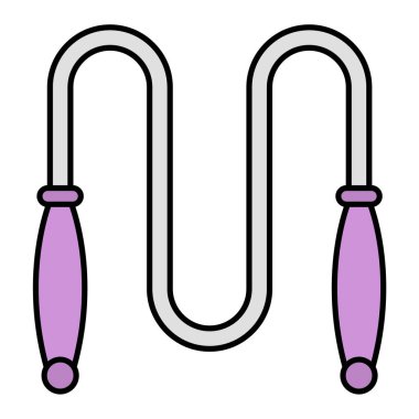 İp simgesini atlama vektör illüstrasyonu