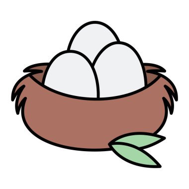 Kabuk simgesi vektör illüstrasyon tasarımlı yumurta