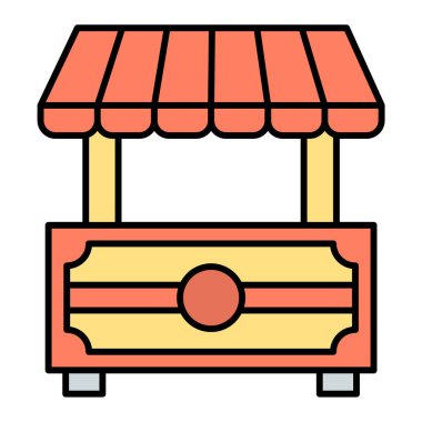 Pazar tezgahı ikonu vektör illüstrasyon grafik tasarımını kaydet