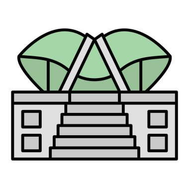 Mimari simge vektör çizim