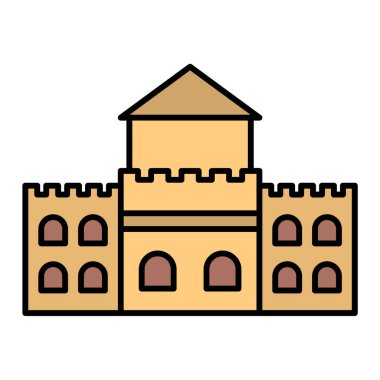 Şato. Web simgesi vektör illüstrasyonu