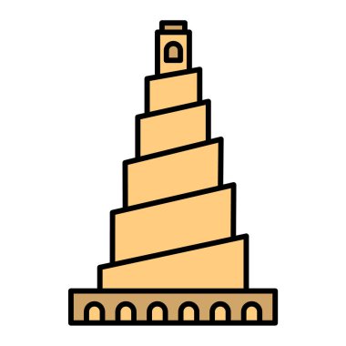 Tapınak simgesi piramidinin vektör çizimi