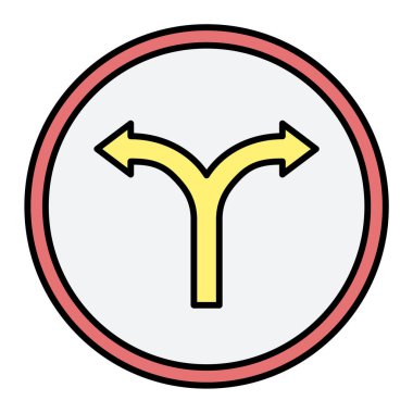 Eğilim biçimi izole edilmiş arkaplanda yön ok simgesi