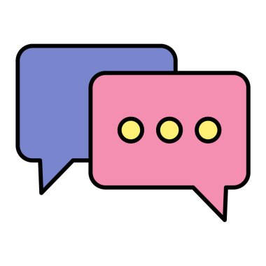 Sohbet kabarcıklar simge vektör çizim