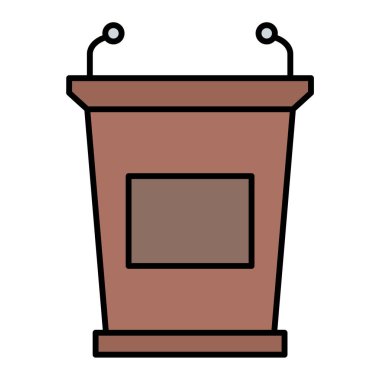 Podyum izole edilmiş ikon vektör çizimi tasarımı