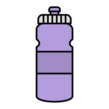 Su şişesi ikonu. Web için spor içeceği vektör simgelerinin karikatür çizimi