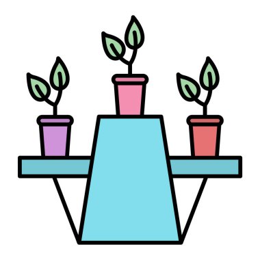 Bitkiler ve çiçekler vektör illüstrasyon grafik tasarımı