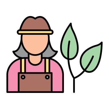 Bitki ve bitki vektör illüstrasyon tasarımı ile bahçıvan