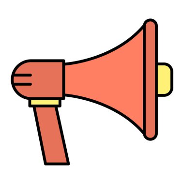 Megafon ikonu vektör illüstrasyonu