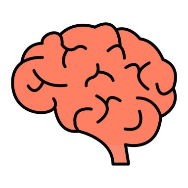 beyin ikonu vektör illüstrasyonu