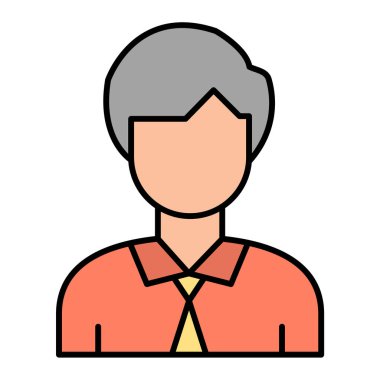 Adam avatar ikonu. Taslak insan işçi vektör çizimi. izole edilmiş sembol.