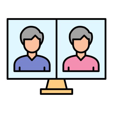 kullanıcı. Web simgesi basit illüstrasyon