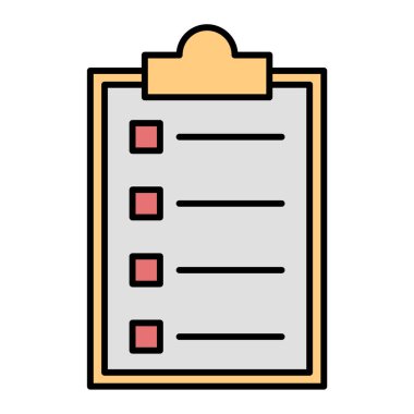 Kontrol listesi. Web simgesi basit illüstrasyon