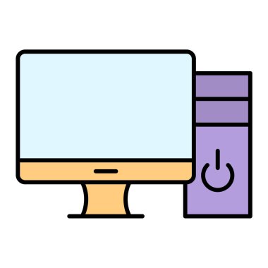 bilgisayar simgesi izole edilmiş tasarım vektörü çizimi