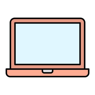 dizüstü bilgisayar teknolojisi ikon vektör illüstrasyon tasarımı