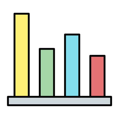 bar çizelgesi simgesi, vektör illüstrasyonu