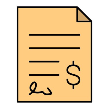 Belge. Web simgesi basit illüstrasyon