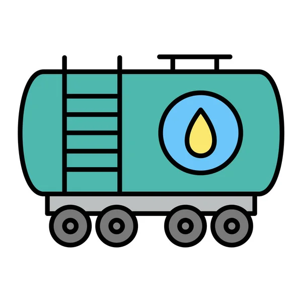 Ikona Ropného Tankeru Obrys Ilustrace Ikon Vektorů Plynových Nádrží Pro — Stockový vektor