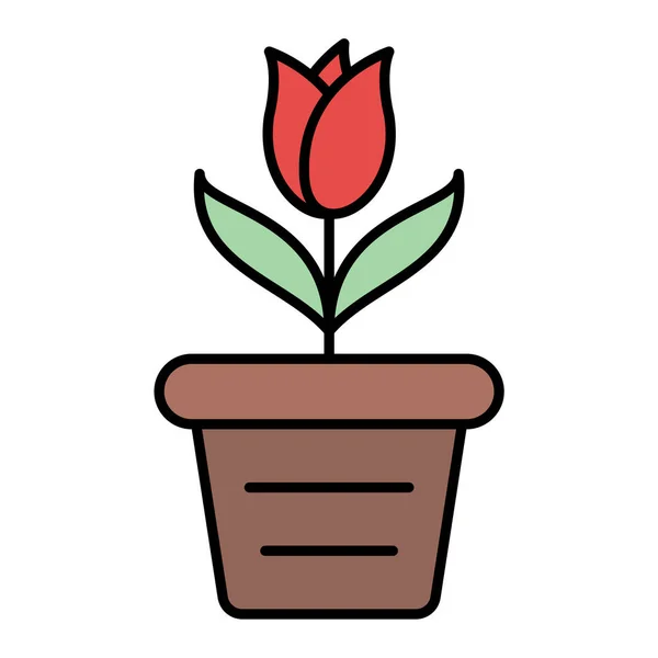 Flower Plant Flowers Vector Illustration Design — Stock vektor