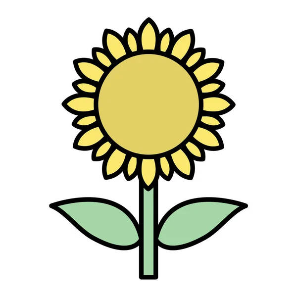 Λουλούδι Φύλλα Διανυσματική Απεικόνιση Σχεδιασμό — Διανυσματικό Αρχείο