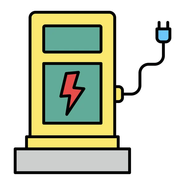 Значок Акумулятора Електромобіля Начерк Ілюстрації Газової Енергії Векторні Значки Інтернету — стоковий вектор