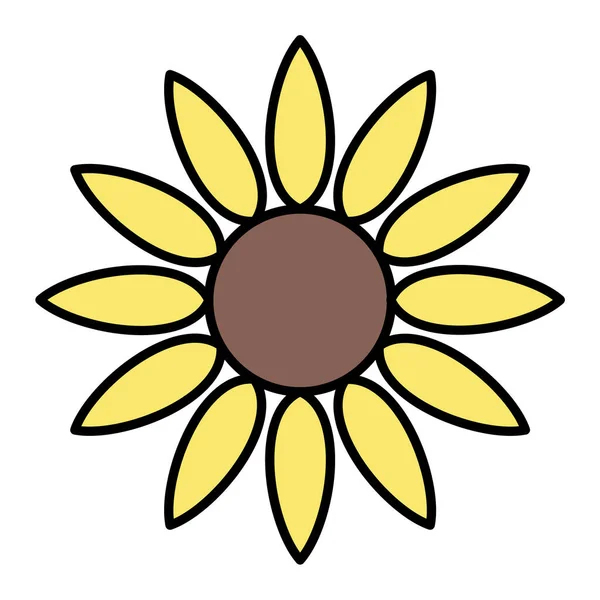 Icône Tournesol Illustration Simple Des Icônes Vectorielles Fleurs Pour Web — Image vectorielle