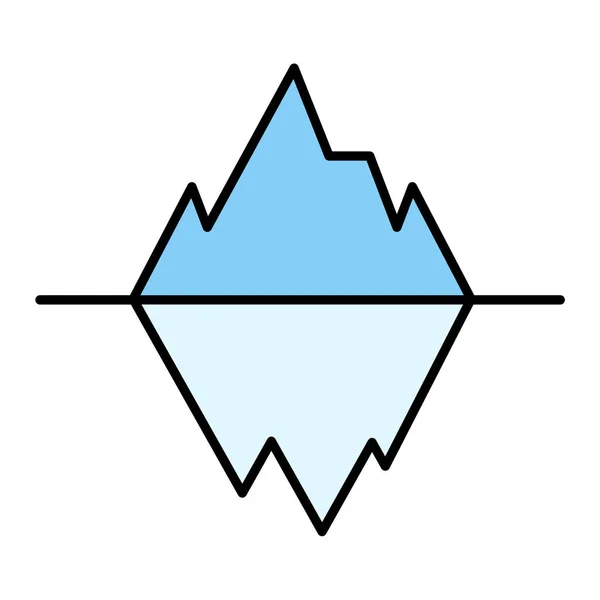 Iceberg Web Ikon Egyszerű Illusztráció — Stock Vector
