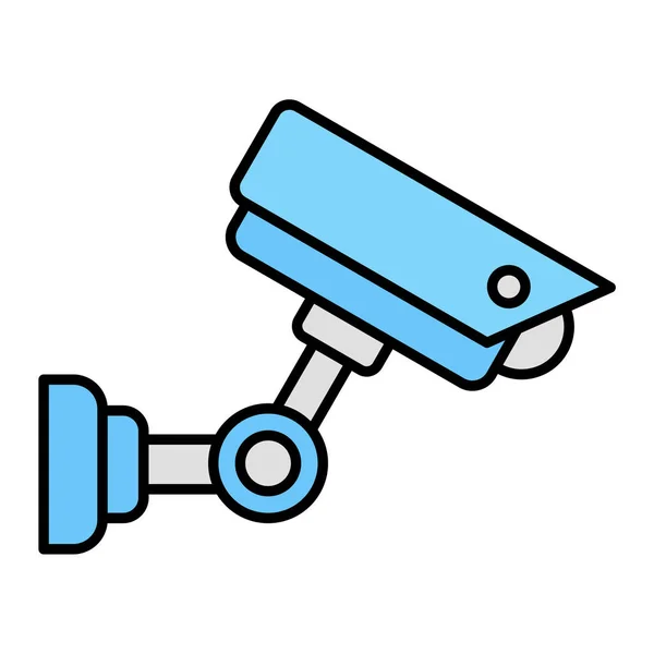 Εικονίδιο Κάμερας Συστήματος Ασφαλείας Επίπεδο Στυλ Σχεδιασμού Εικονογράφηση Διανύσματος — Διανυσματικό Αρχείο