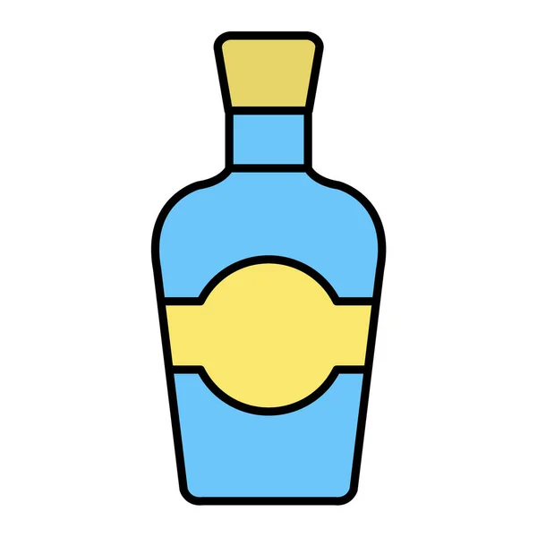 Botella Vino Icono Vector Ilustración Diseño — Archivo Imágenes Vectoriales