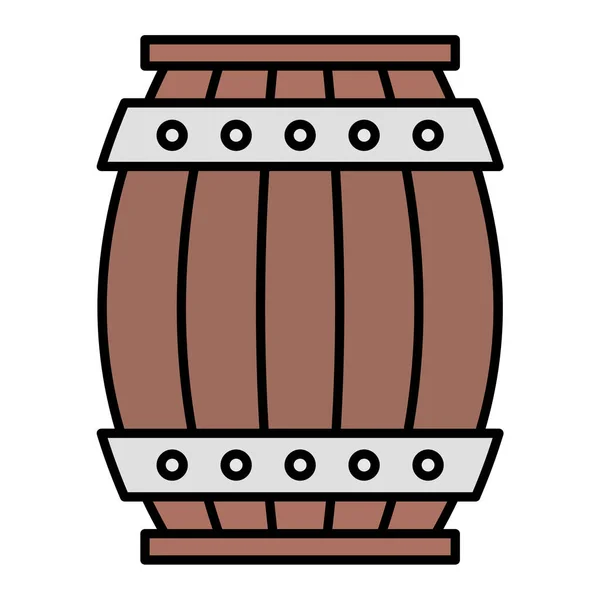 Barril Icono Web Ilustración Simple — Archivo Imágenes Vectoriales