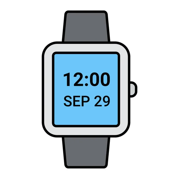 Иконка Smart Watch Белом Фоне — стоковый вектор