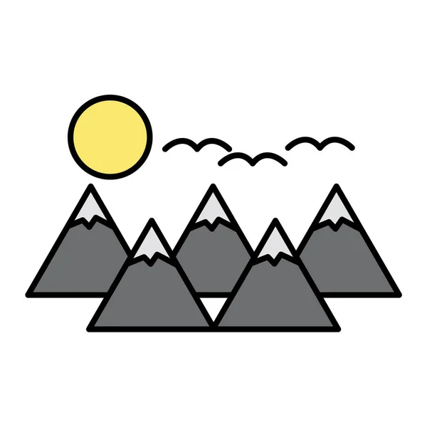 Mountain Icon Vector Illustration — Stock Vector