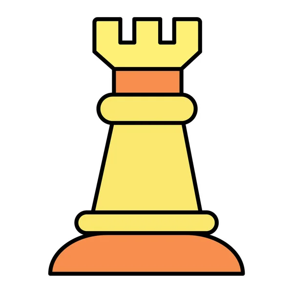 Šachy Webová Ikona Jednoduchá Ilustrace — Stockový vektor