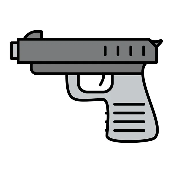 枪的图标 用于Web的手枪矢量图标的概要说明 — 图库矢量图片