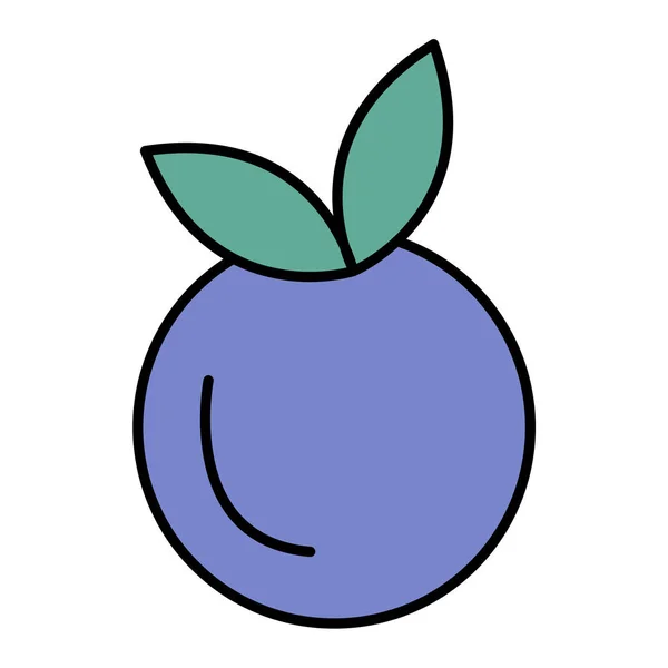 Icône Couleur Doodle Illustration Vectorielle Fruits Style Dessiné Main — Image vectorielle