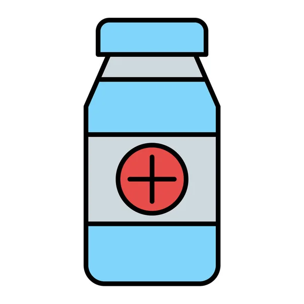 薬瓶のアイコン 概要医療用丸薬ベクトルイラスト — ストックベクタ