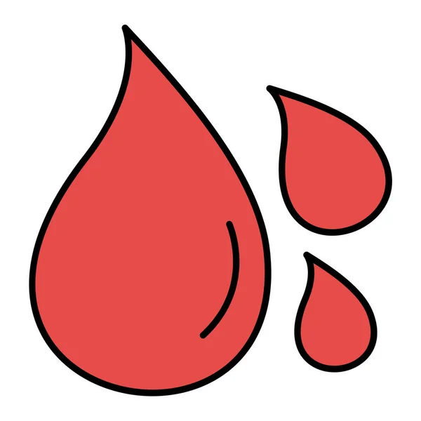 Goccia Sangue Icona Vettore Illustrazione Grafica Design — Vettoriale Stock
