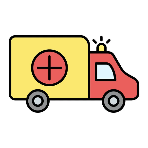 Ambulancia Icono Web Ilustración Simple — Vector de stock