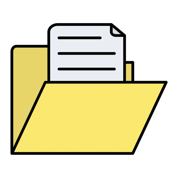 File Folder Icon Simple Illustration Document Vector Icons Web Design — Stock Vector