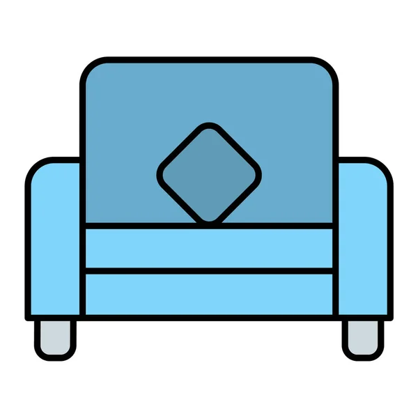 Sofa Symbol Vektor Illustration — Stockvektor