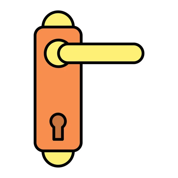 Door Lock Icon Vector Illustration — Stock Vector