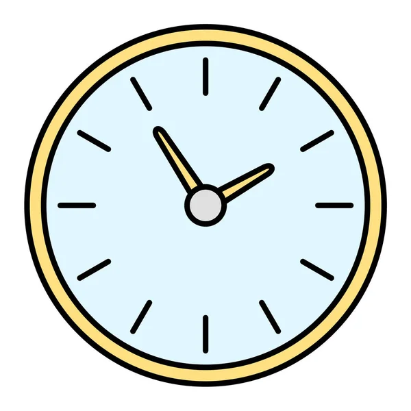 Saat Simgesi Zaman Vektör Simgelerinin Düz Çizimi — Stok Vektör