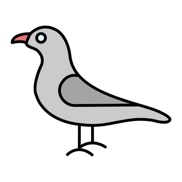 鳥のアイコンベクトルイラスト — ストックベクタ