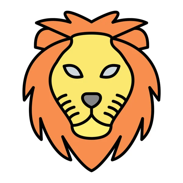 Lion Head Mascot Vector Icon Illustration Design — Stock Vector