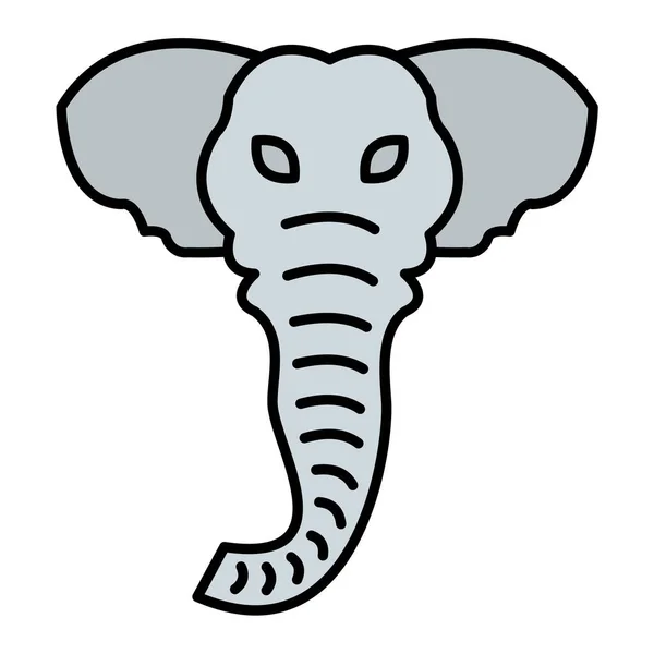 Слон Веб Иконка Простой Дизайн — стоковый вектор