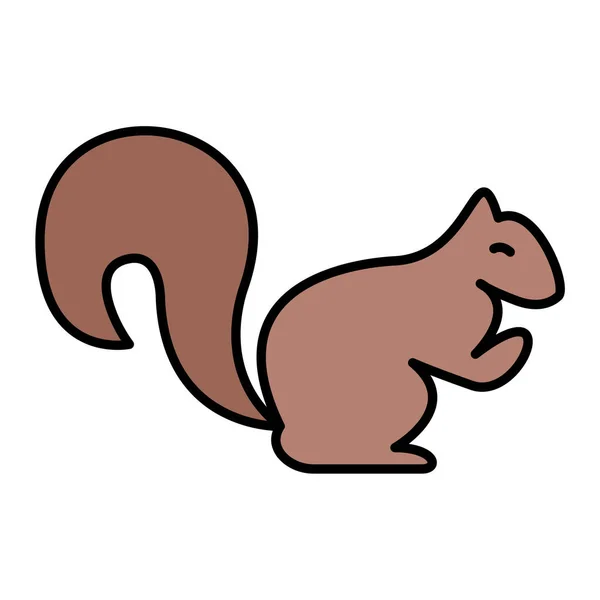 Niedliches Eichhörnchen Vektorillustration — Stockvektor