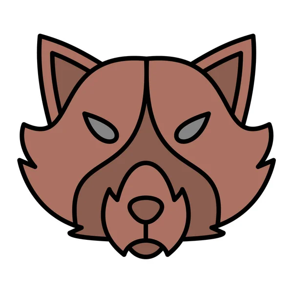 Lobo Vector Ilustración Diseño — Vector de stock