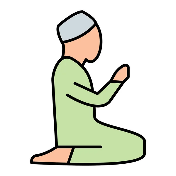 Muslim Man Icon Vector Illustration Design — Vettoriale Stock
